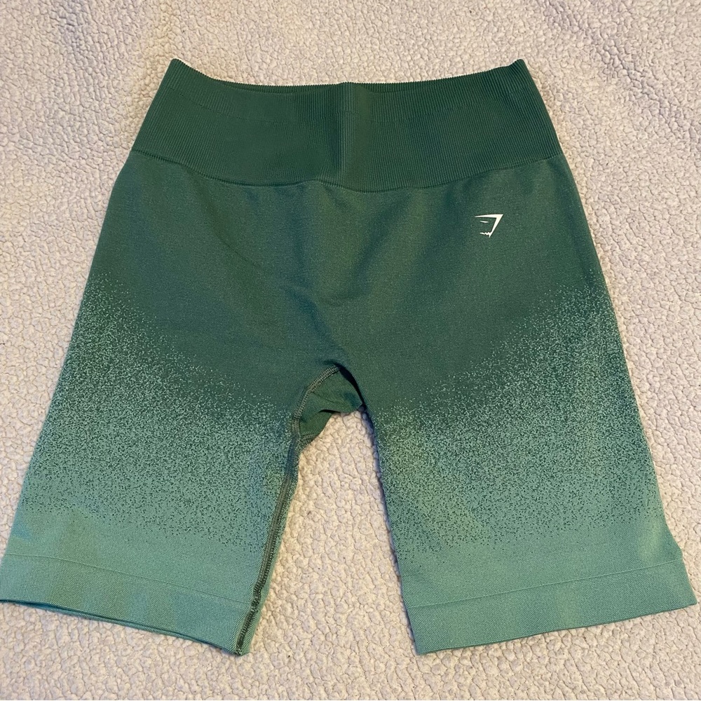 Gymshark Green Ombre Bike Shorts